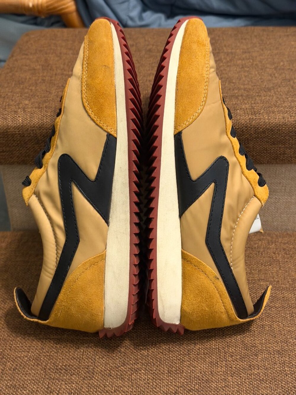 Rag & Bone Retro Runner Sneakers in Mustard - Women's Size 8 - Picture 12 of 13